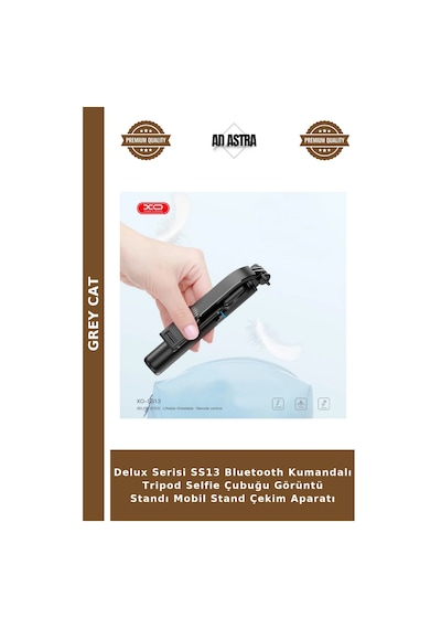 Delux Serisi Ss13 Bluetooth Kumandalı Tripod Selfie Çubuğu Görüntü Standı Mobil Stand Çekim Aparatı