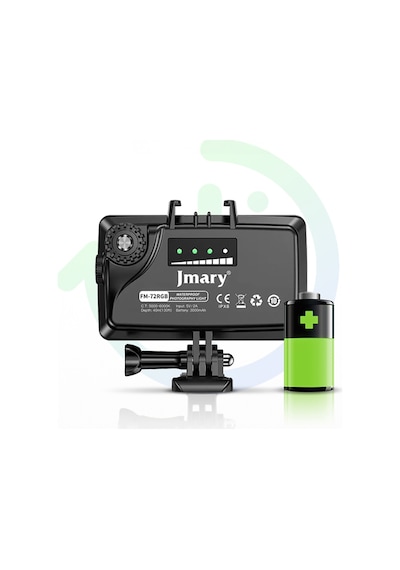 Jmary Fm-72rgb Ipx8 Sertifikalı Rgb Su Altı Kamera Işığı Siyah