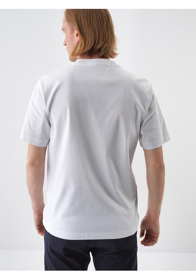 Xint Beyaz Lüks Merserize Dokulu Regular Fit Tişört 502208