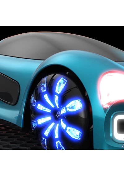 Oyuncak Uzaktan Kumandalı Şarjlı Elektrikli Araba 4x4 Şarj İstasyonlu Led Işıklı Sesli Müzikli Rc Mavi