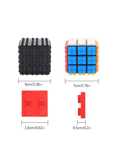 Blok Uyumlu Rubik Zeka Küpü Tak Çıkar Bloklu Eğitici Oyuncak Sihirli Küp 3+ Yaş
