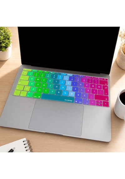 Türkçe Q Klavye Koruyucu Macbook A1534 A1708 Uyumlu Uk Avrupa Ters L Enter Silikon Klavye Koruyucu İngilizce Klavyeyi Türkçe Yapma Pembe Yeşil