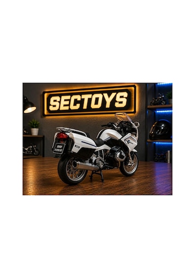 1:12 Ölçek Bmw R1250 Rt Diecast Model Motosiklet Beyaz Kutulu Lisanslı Bmw R1250 Motosiklet