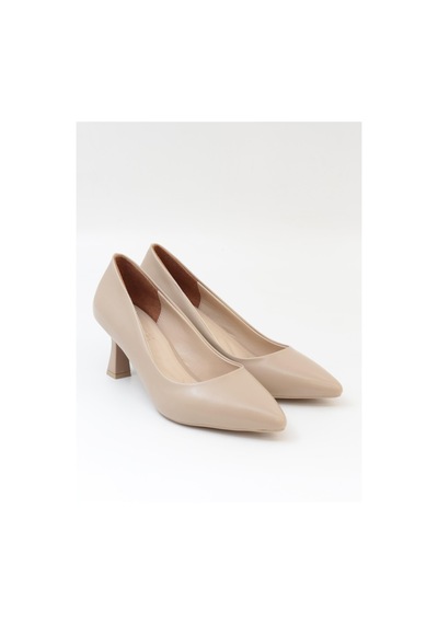 Nesilshoes Nesil Shoes Özma 7021 Ten Topuklu Kadın Stiletto