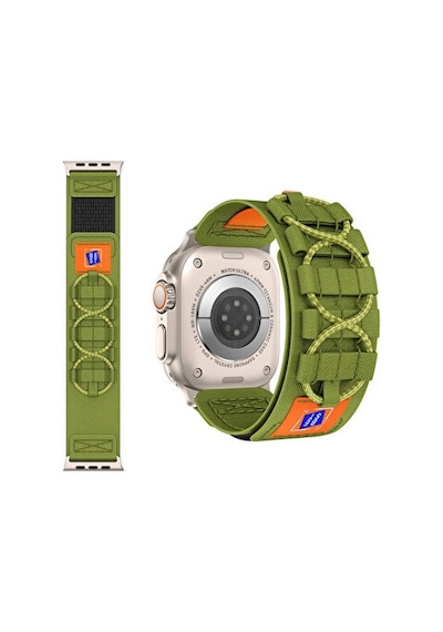Apple Watch Ultra / Ultra 2 49mm Uyumlu Kordon Ayarlanabilir Hafif Hasır Örgü Spor Tasarım Kayış