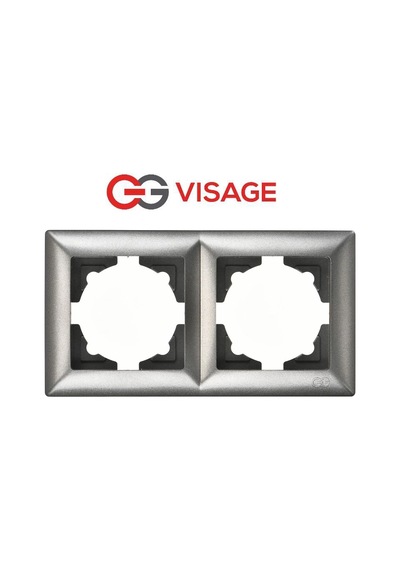 Visage Ambiance Füme 2 Li Çerçeve - Priz Ve Anahtar İçin Uyumlu Çerçeve