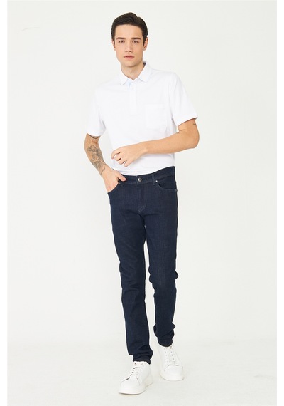 Lacivert Klasik Duruşlu Günlük Denim Pantolon K.mavi