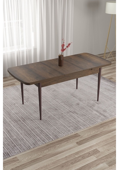 Canisa Tia Serisi 80x132 Açılabilir Mdf Mutfak Masası Barok Desen Masa Masa Barok Ahşap Desen Ayaklar Kahve Canisa Tia Serisi 80x132 Açılabilir Mdf Mutfak Masası Barok Desen Masa Masa Barok Ahşap Desen Ayaklar Kahve