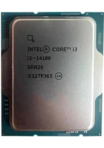 Intel Core İ3 14100 17mb 4çekirdekli O/b Uhd Vga 1700p 58w Kutusuz+fansız