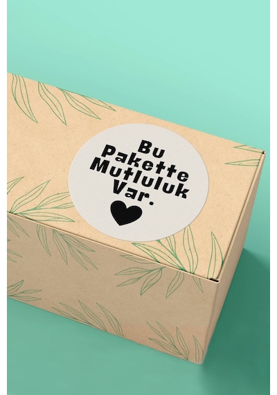 Bu Pakette Mutluluk Var Sticker 3x3cm St2309 Çok Renkli