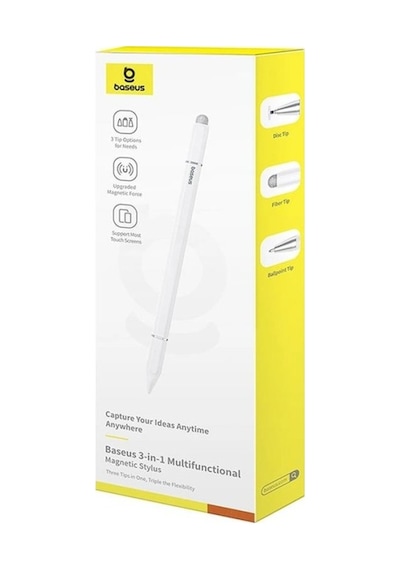 Baseus Smooth Iıı Stylus Non Magnetic Telefon,tablet, Bilgisayarlar İçin Universal Pasif Tablet Kalem-beyaz