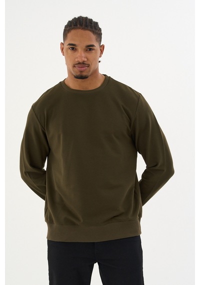 Superlife Süperlife Erkek Gri Bisiklet Yaka Ribanalı Regular Fit Sweatshirt Spr26swk930 Haki Superlife Süperlife Erkek Gri Bisiklet Yaka Ribanalı Regular Fit Sweatshirt Spr26swk930 Haki
