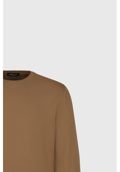AC&Co / Altınyıldız Classics Erkek Camel Standart Fit Normal Kesim Bisiklet Yaka Triko Kazak CAMEL