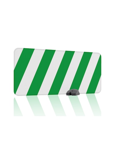 Yeşil Beyaz 90x40 Xxl Taraftar Gaming Oyuncu Mouse Pad Kaymaz Taban Büyük Klavye Fare Altlığı Şerit