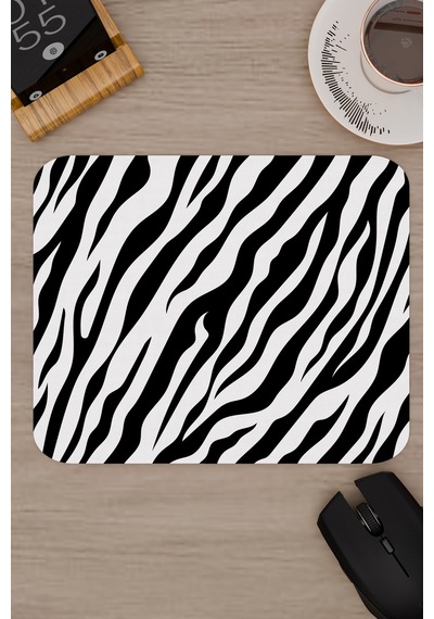 Zebra Kaymaz Dikişli Kauçuk Oyuncu Mousepad V5 - 22x18 Gaming Mouse Pad Fare Altlığı
