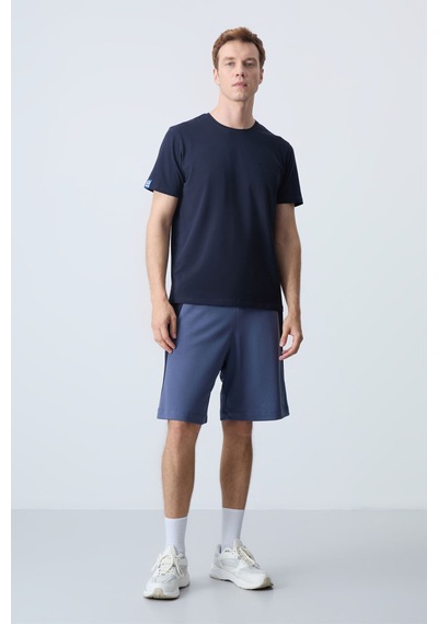 Air Jones Tommy Life Petrol Pamuklu Kalın Yumuşak Dokulu Standart Fit Basic Erkek Şort - 81280 Petrol