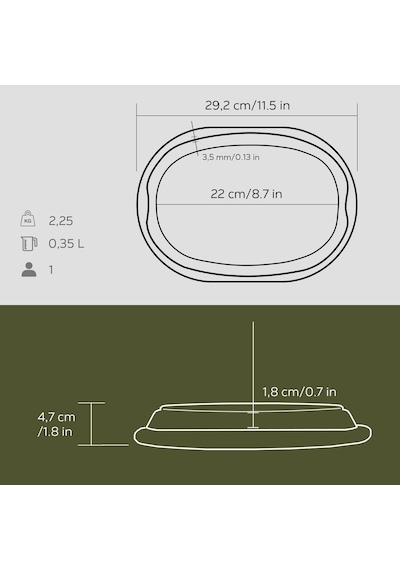 Lava Döküm Oval Fajita Tabağı Kayın Servis Ahşabı Ölçü 26x19cm Genel