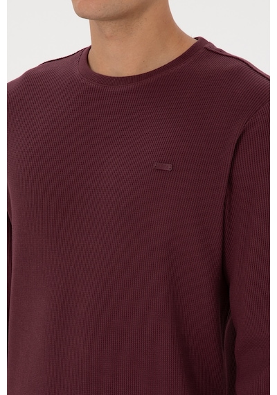 U.S. Polo Assn. Erkek Regular Fit Bisiklet Yaka Bordo Sweatshirt 50316390-VR177