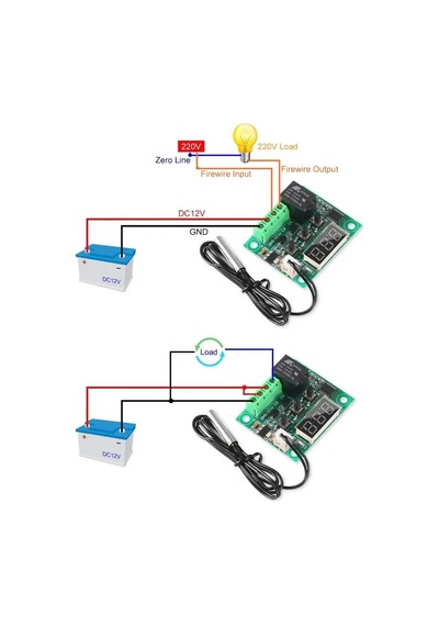 W1209 Röle Çıkışlı Dijital Termostat Kuluçka Akvaryum Sıcaklık Kontrol Kartı