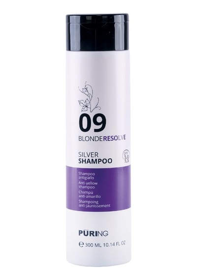 Purıng 09 Blonderesolve Sarı Gri Platin Saçlar İçin Turunculaşma Karşıtı Mor Silver Şampuan 300ml Boyalı / Röfleli Purıng 09 Blonderesolve Sarı Gri Platin Saçlar İçin Turunculaşma Karşıtı Mor Silver Şampuan 300ml Boyalı / Röfleli