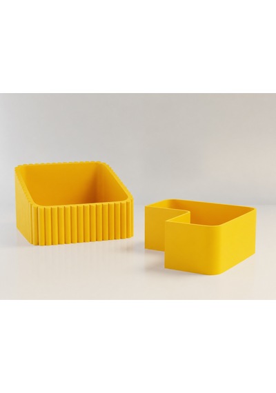 3d Baskı Fıstık Kasesi - Çift Hazneli Kabuk Ayırıcı Sunum Kasesi - Sarı Sarı Diğer