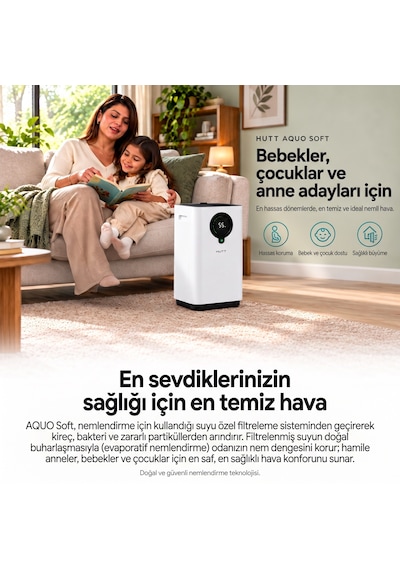 Nemlendiricili Hava Temizleyici Aquo Soft Js003 Türkiye  Beyaz