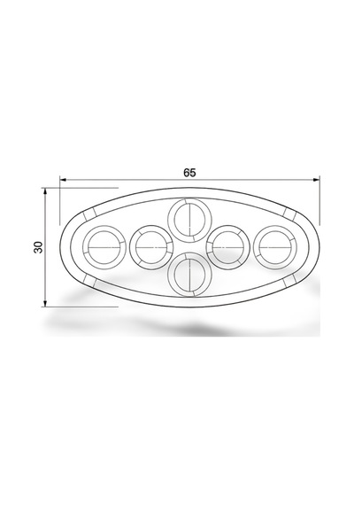 Sbef4w 12v/24v 4 Led'li Beyaz Elips Çakar Lamba 160 Flaş/dk, 3m Bantlı Montaj, Su Geçirmez