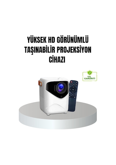 Taşınabilir 1080p Hd Akıllı Projektör 64gb Dahili Hafıza 2gb Ram Uzaktan Kumandalı
