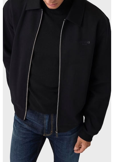 Guess Ls Pamuklu Klasik Yaka Fermuarlı Sweat M6bq24k6164 Erkek Sweat M6bq24 K6164 Jblk Siyah