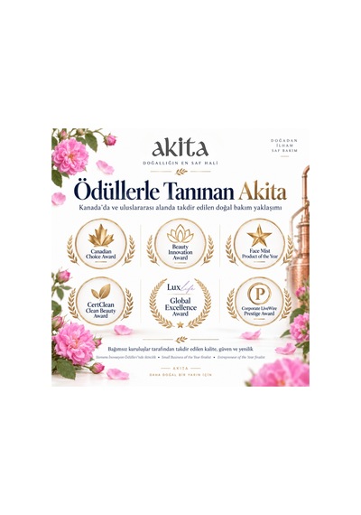 Akita Doğal Yağı Alınmamış Mini Gül Suyu 50 ML