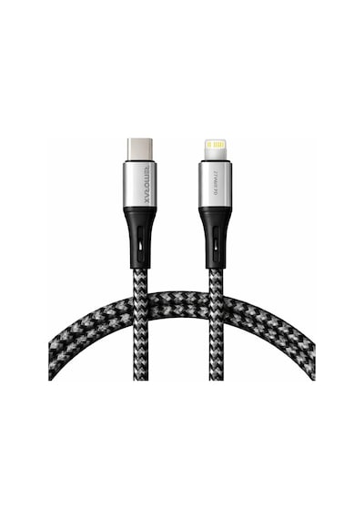 Type C-lightning Uyumlu Örgülü Kablo, 27watt Pd Hızlı Şarj, Remorax Wahoo 1ad X 1metre Grisiyah Diğer