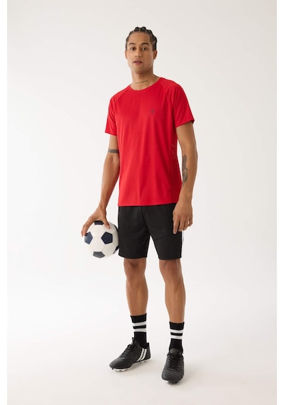 DeFactoFit Slim Fit Dar Kesim Sporcu Kısa Paça Skuba Dalgıç Kumaş Şort D0673AX24AUBK81