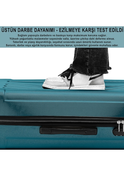 Anthony Jackson Ultra Hafif Abs Kabin Boy Valiz Trıon Mavi