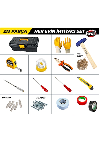 213 Parça El Aleti Seti Dolu Takım Çantası 13"