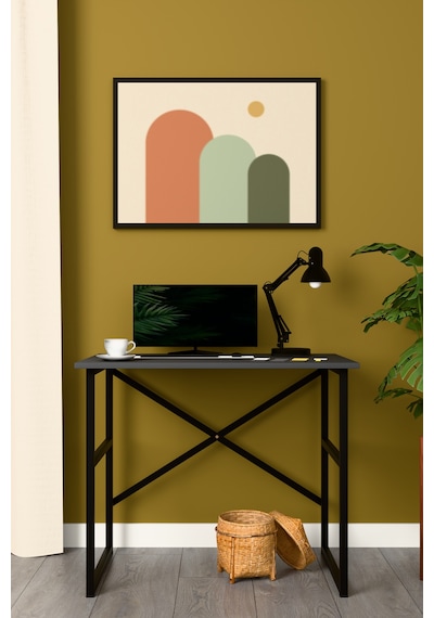 Modern Metal Ders Çalışma Masası %100 Mdf Bilgisayar Masası Metalçm02 Antrasit