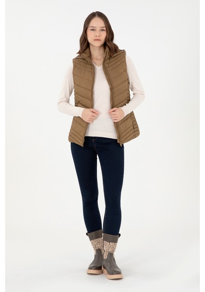 U.s. Polo Assn. Kadın Haki Yelek Dokuma 50289555-vr027 Haki
