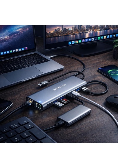 11 İn 1 Usc-c Hub Çoğaltıcı, Hızlı Veri Aktarımı, 4x Usb Girişi, 1x Type-c, 1x Ethernet, 1x 3.5 Mm Jack, 4k Hdm