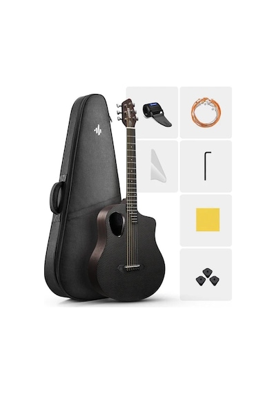 Donner Rısıng-g1 Carbon Fiber Akustik Gitar Seti Mat Kahverengi