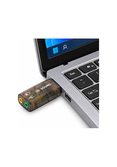 Usb Ses Kartı Harici 3d Sanal 5.1 Kulaklık Mikrofon Adaptörü