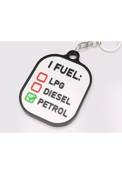 3d Baskı Yakıt Türü Anahtarlık Diesel Petrol Lpg Uyarı Anahtarlığı, Araba Anahtar Aksesuarı
