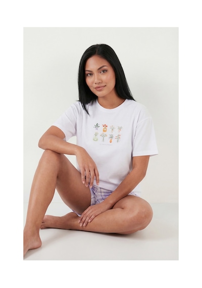 Lela Bayan Pijama Takımı 65790782 Beyaz-lila