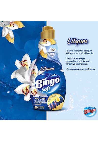 Soft Konsantre Çamaşır Yumuşatıcısı Lilyum 6 x 1440 ML