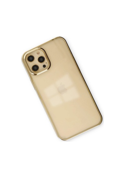 Newface - 319 - Apple iPhone Uyumlu 12 Pro Max Kılıf Element Silikon - Csmo-tex - - Gold