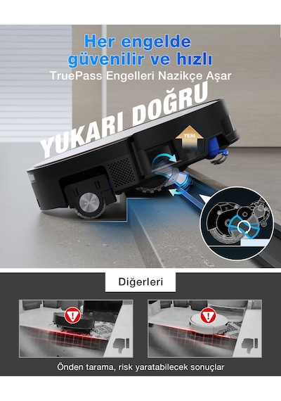 Ecovacs Deebot X11 OmniCyclone Toz Torbasız Robot Süpürge ve Paspas