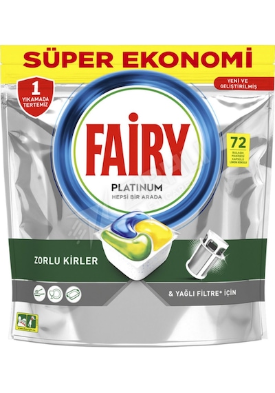 5 Adet Fairy Tablet Platinium Limon 72 Li