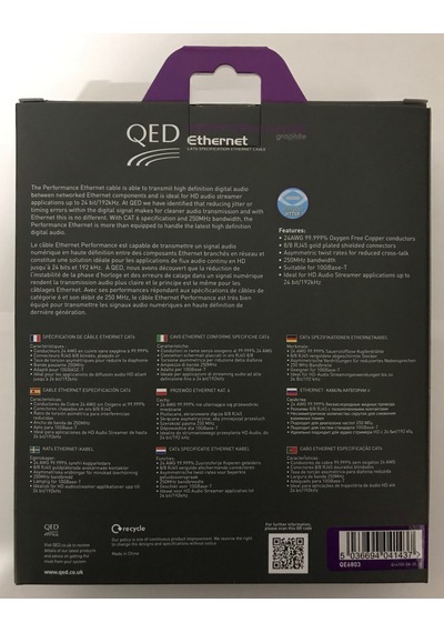 QED QE-6803 Performance Ethernet Graphite CAT6 3 m