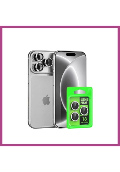 Gees Global İphone 18 Pro Uyumlu Raze Metal Kamera Lens - Gümüş Gbzs