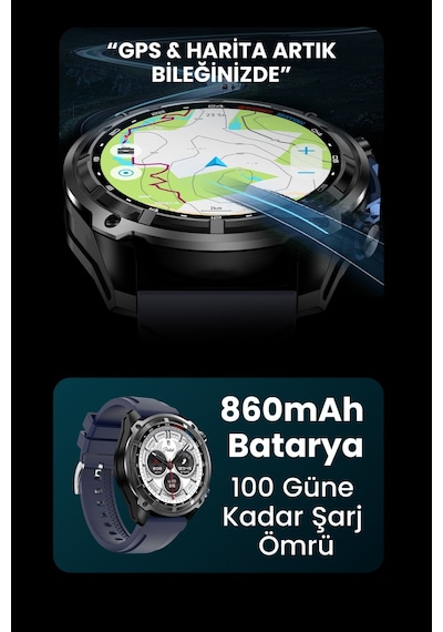 Harvox Extreme Gps'li Amoled Akıllı Saat Iphone Ve Android Tüm Telefonlara Uyumlu
