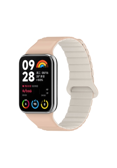 Xiaomi Redmi Watch 4 Silikon Kordon Mkst Krd-105 Strap Kayış-pudra