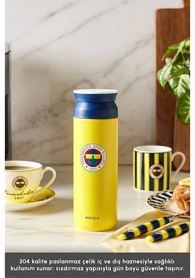 Karaca X Fenerbahçe Lisanslı Logo Termos 500 Ml Sarı